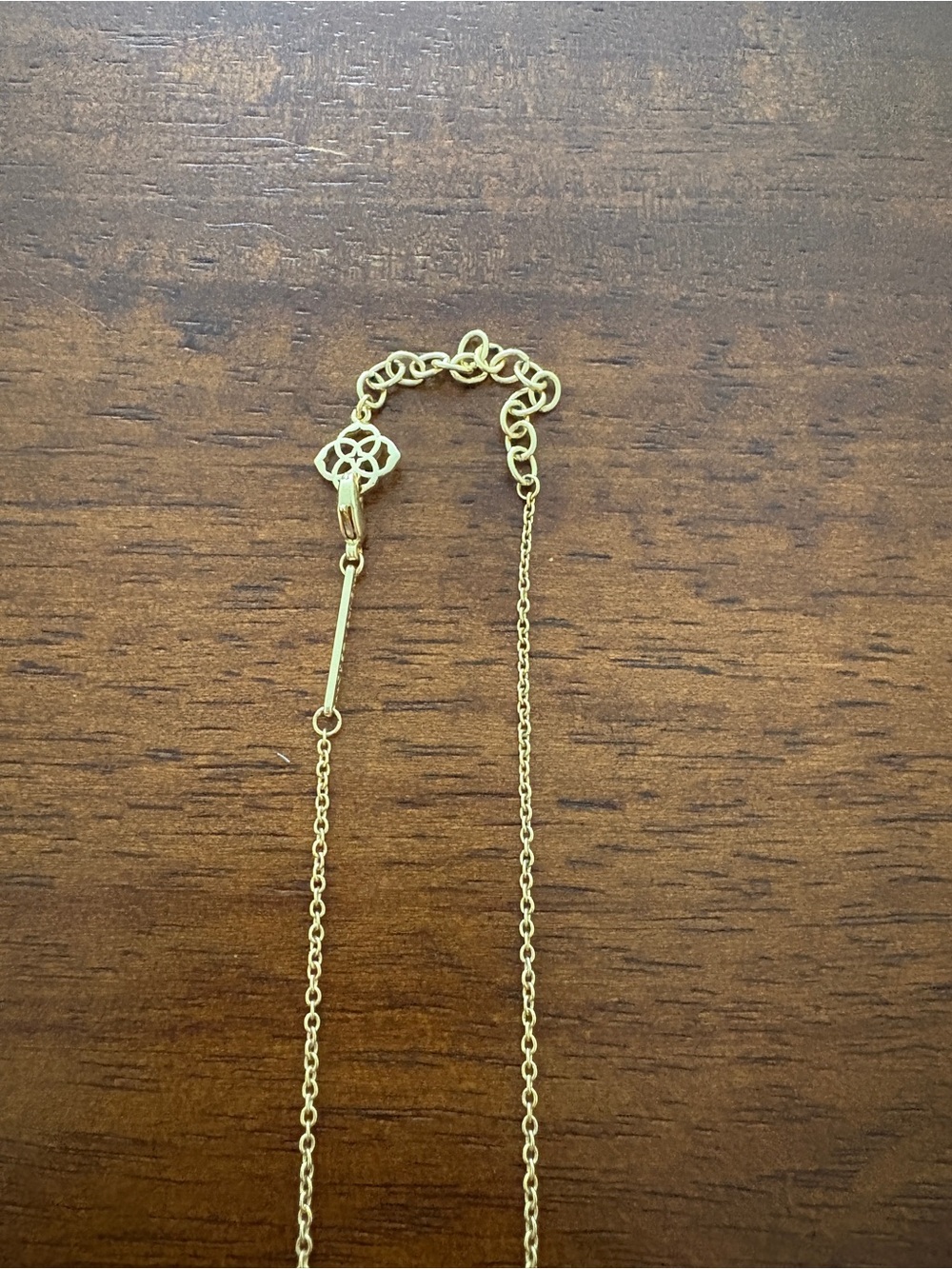 Kendra Scott Gold Necklace with Pink Oval Pendant - Picture 3 of 3